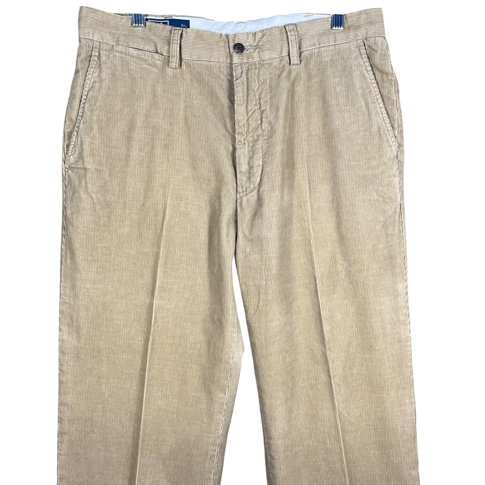 VTG Polo Ralph Lauren Prospect Pant Mens 34 Tan Corduroy Straight Leg Trousers
